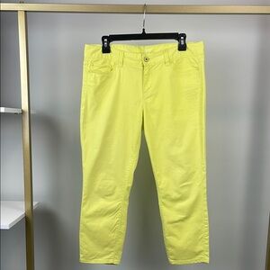 Ann Taylor Loft Bright Yellow Modern Crop Pants Ladies Size 10